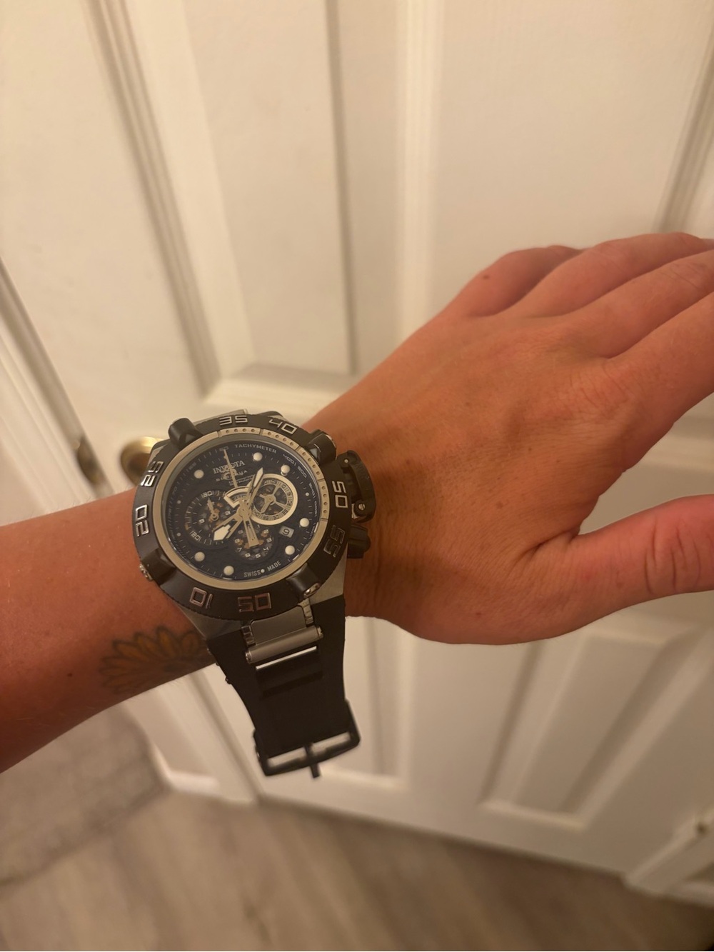 Invicta Black and Silver Men's Chronograph Watch